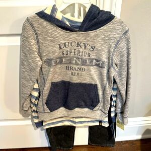 Lucky Brand 3 piece set. Youth boys size 6.